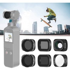 Neewer 렌즈 필터 세트 DJI Osmo 포켓 카메라 렌즈에 대응 ND8 ND16 ND8 / PL ND16 / PL 필터, 10X 매크로 렌즈 0.65X 광각