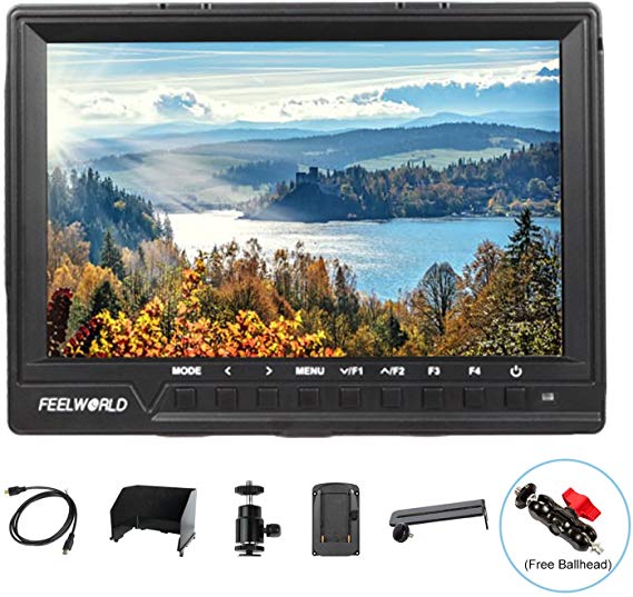 Feelworld FW760 필드 모니터 7 인치 IPS 모니터 HD1920 × 1200 비디오 모니터 4K HDMI 신호 디지털 SLR 카메라 촬영 모니터 [정