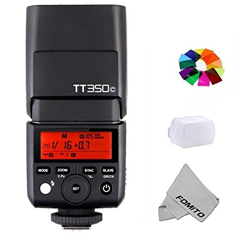 GODOX TT350C TTL Mini 카메라 플래시 가이드 넘버 36 내장 2.4G TTL 오토 플래시 Canon 카메라 5D Mark III, 80D, 7D,