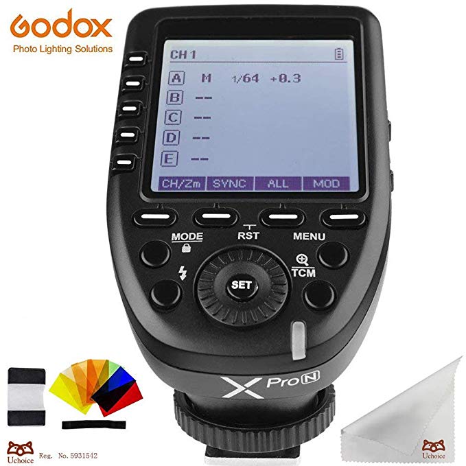 [技適 표시된 및 PDF 일본어 설명서] GODOX Xpro-N 송신기 TTL2.4G 무선 플래시 트리거 원격 제어 플래시 송신기 HSS 1 / 8000s Nik