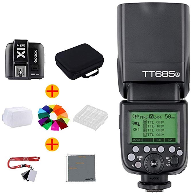 Godox TT685 / S TTL 카메라 플래시 + X1T-S 송신기 SonyDSLR 시리즈 카메라 지원