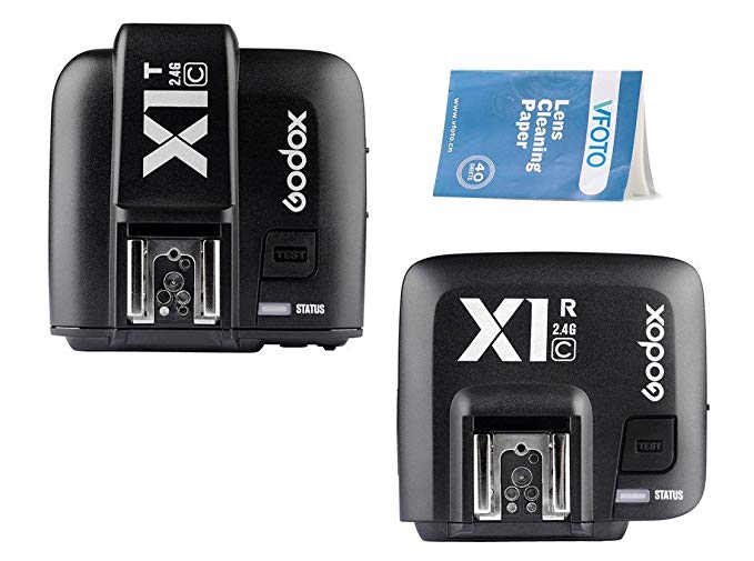 Godox X1T-C + X1R-C 2.4GHz TTL 무선 플래시 송신기 트리거 + Canon 용 수신기 키트