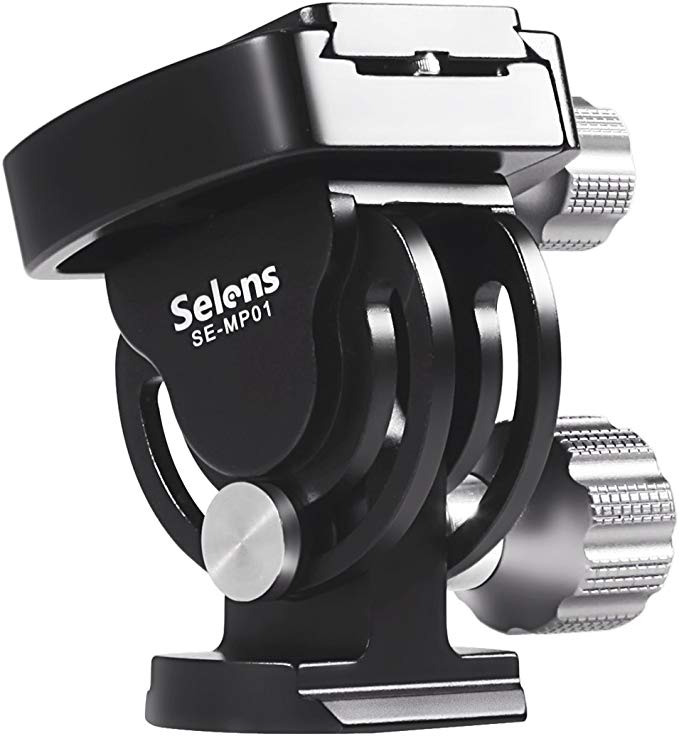 Selens 촬영 자유 삼각대 헤드 프로 2WAY 운대 볼 헤드 180 ° 회전 삼각대 모노 포드 슬라이더 비디오 디지털 카메라는 SLR에 대응 검정 SE-MP0