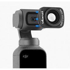 DJI Osmo Pocket 대응 광각 필터 광각 렌즈 포켓 크기 액세서리 초경량 2.5 그램 줌 x0.65 전문 카메라 렌즈 카메라 필터 (블랙) 블랙