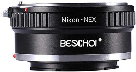 Beschoi 마운트 어댑터 AI-NEX e 마운트 어댑터 Nikon AI 마운트 렌즈 - Sony NEX E 마운트 카메라 장착 용 렌즈 어댑터 렌즈 마운트 어