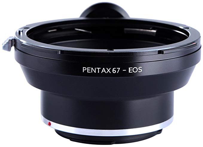 K & F Concept® 마운트 어댑터 PENTAX67-EOS 펜탁스 Pentax 67 마운트 렌즈 - Canon EOS 카메라 바디 호환 렌즈 어댑터 마운트 