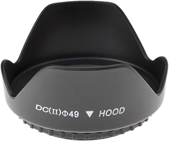 NinoLite 꽃 무늬 렌즈 후드 49mm 스크류 카메라 렌즈 보호 플레어 나 고스트를 방지 Lens Hood