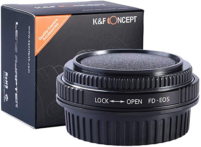 K & F Concept 마운트 어댑터 FD-EOS Canon New FD FL 렌즈 -Canon EOS 카메라 장착 용 FD 렌즈 어댑터 「메이커 직영점 