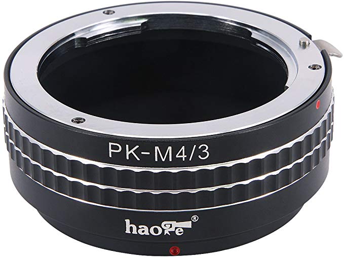 Haoge 수동 렌즈 마운트 어댑터 Pentax K PK 마운트 렌즈를 Olympus와 Panasonic 마이크로 포 서드 MFT m4 / 3 m43 마운트 카메