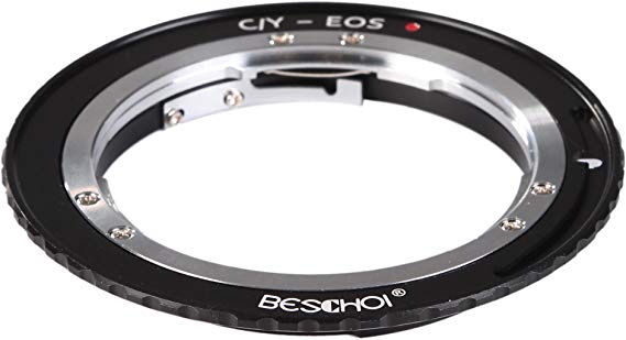 Beschoi 마운트 어댑터 C / Y-EOS Contax Yashica 콘탁스 야시카 C / Y 마운트 렌즈 - Canon EOS EF 마운트 카메라 장착 용 