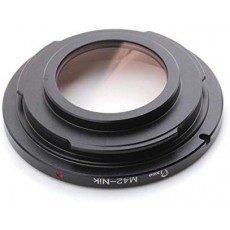(바슈뽀) Pixco M42 마운트 렌즈 → 니콘 Nikon F 마운트 바디 어댑터 보정 렌즈 무한대 OK [병행 수입품]