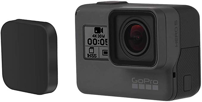 [Nechkitter] GoPro HERO5 6 7 대응 트 실리콘 렌즈 커버 캡 렌즈는 귀중한 카메라 렌즈를 먼지, 먼지 나 상처 (검정)으로부터 보호합니다 +