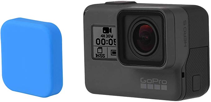 [Nechkitter] GoPro HERO5 6 7 대응 트 실리콘 렌즈 커버 캡 렌즈는 귀중한 카메라 렌즈를 먼지, 먼지 나 상처 (파랑)으로부터 보호합니다 +