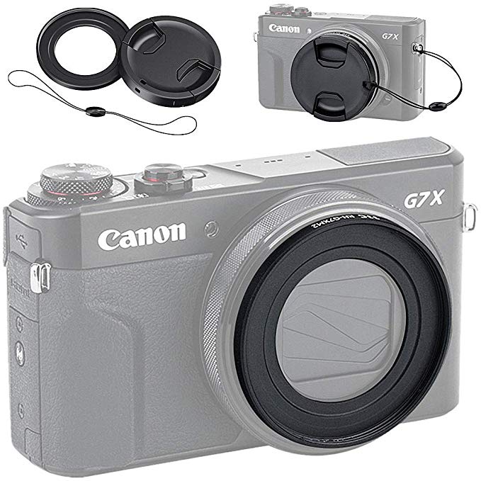 JJC 필터 어댑터 렌즈 캡 키트 Canon PowerShot G5X G7 X Mark III G7XM2 적용