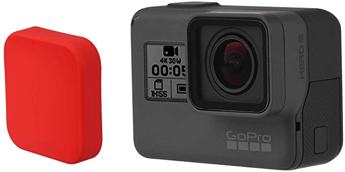 [Nechkitter] GoPro HERO5 6 7 대응 트 실리콘 렌즈 커버 캡 렌즈는 귀중한 카메라 렌즈를 먼지, 먼지 나 상처 (적색)으로부터 보호합니다 +