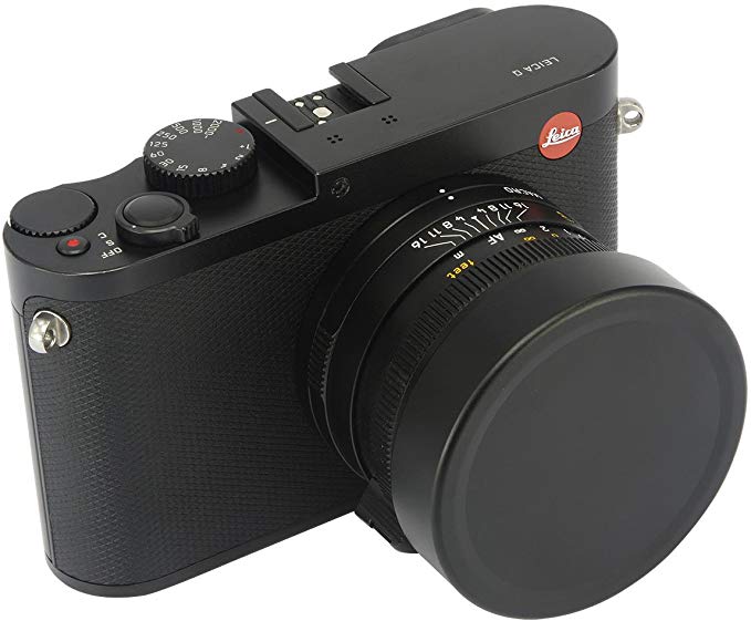 Haoge 메탈 전면 렌즈 캡 커버 for 라이카 Leica Q Q2 QP QP Typ 116 Typ116 카메라 블랙