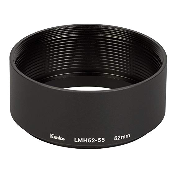 Kenko 렌즈 후드 렌즈 메탈 후드 LMH52-55 BK 52mm 알루미늄 연결 가능 792032