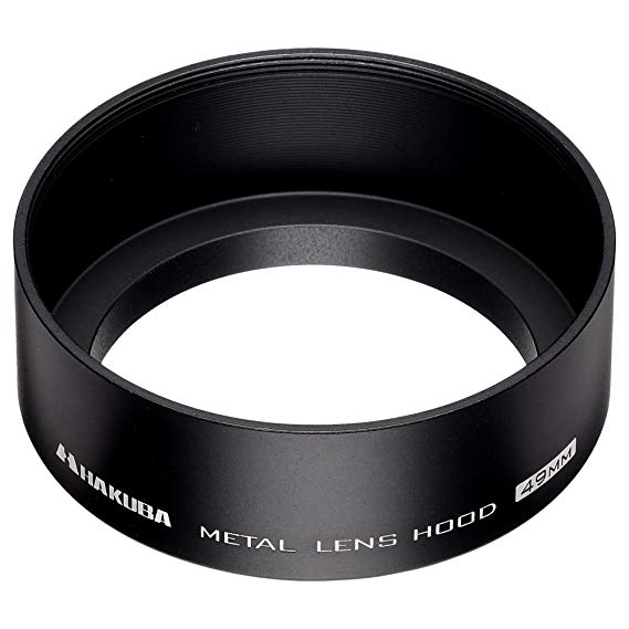 HAKUBA 렌즈 후드 메탈 렌즈 후드 고강도 6000 계 알루미늄 합금 49mm 필터 径装 착용 블랙 KMH-49