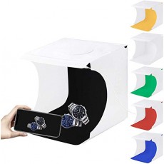 PULUZ 촬영 상자 20cm 간이 휴대용 LED 1 개 550LM 조명 사진 스튜디오 상자 키트 6 색 배경 (블랙, 화이트, 오렌지, 빨강, 녹색, 파랑) 크