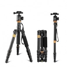 Andoer 전문 접이식 이동식 조절 삼각대 모노 포드 + 운대 경량 컴팩트 알루미늄 합금 5 단 Canon Nikon Sony Panasonic 카메라 및 캠코