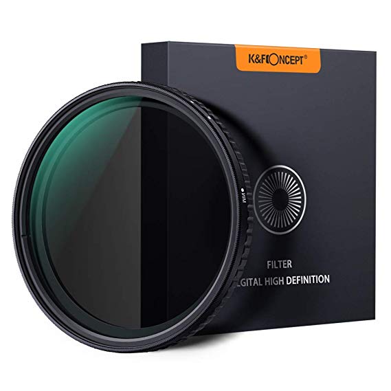 ND 필터 52mm 가변 식 X 장 얼룩없이 ND8-ND128 감광 필터 얇은 렌즈 필터 K & F Concept 【메이커 직영점]