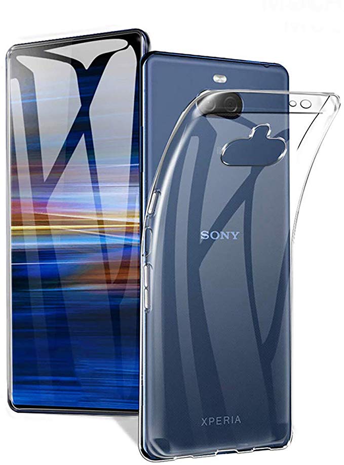 [전면 보호] QULLOO Sony Xperia 10 Plus 케이스 투명 TPU 충격 낙하 방지 방지 지문 투명 평면 찰과상 방지 미끄럼 방지 Xperia 10