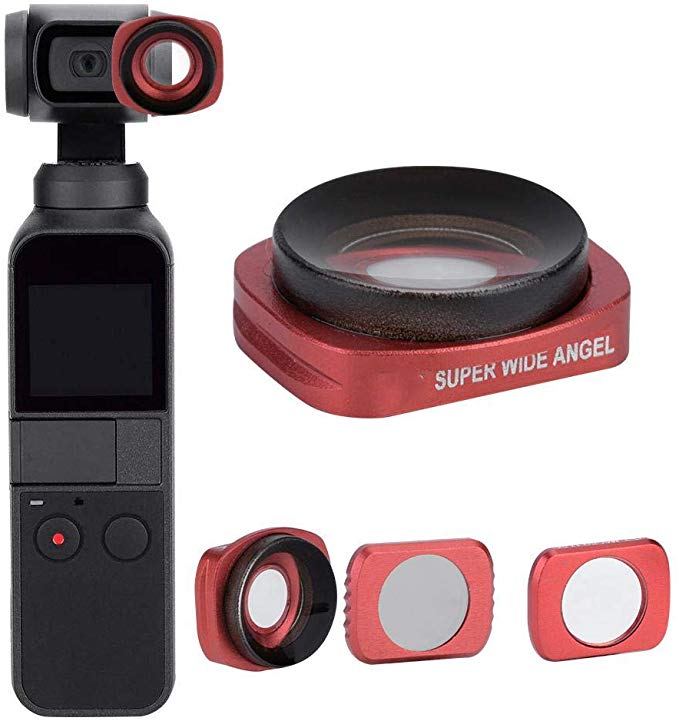 Mugast 렌즈 필터 키트 광각 12.5X 매크로 CPL 카메라 렌즈 필터 얇은 테두리 발수 방오 DJI OSMO 포켓 카메라 대응 렌즈 보호 3 장 세트