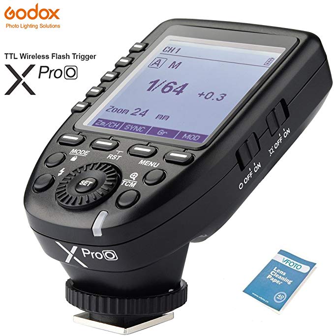 Godox Xpro-O 2.4G TTL 무선 플래시 트리거 빠른 동기화 1/8000 X 시스템 고속, 올림푸스 파나소닉 카메라 용 빅 LCD 스크린 송신기 포함