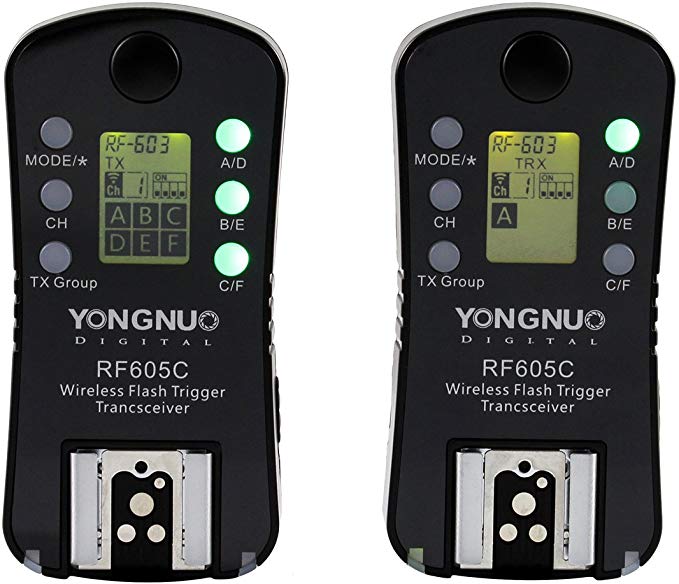 YONGNUO 제 RF-605 Wireless Flash Trigger 무선 플래시 트리거 스피드 라이트 트랜스미터 Canon 디지털 SLR 카메라 용 플래시 디