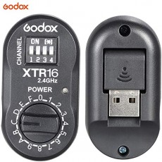 Godox XTR-16 2.4G 무선 X- 시스템 리모콘 플래시 수신기 X1C X1N XT-16 송신기 트리거 Wistro AD360 / DE / QT / DP 