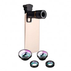 스마호렌즈 Hizek 카메라 렌즈 키트 9 배 망원 줌 렌즈 180 ° 어안 렌즈 0.63X 광각 렌즈 0.4X 수퍼 광각 렌즈 매크로 렌즈 5in1 클립 iPh
