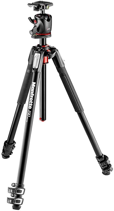 Manfrotto 프로 삼각대 190 시리즈 알루미늄 3 단 + 퀵 릴리즈 플레이트 Q2있는 공 운대 키트 MK190XPRO3-BHQ2