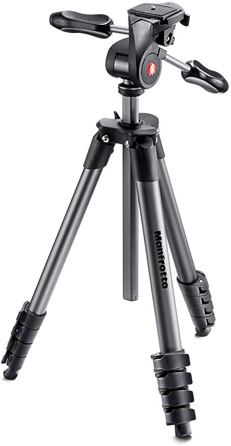 Manfrotto 삼각대 COMPACT Advanced 3Way 포토 키트 알루미늄 5 단 블랙 MKCOMPACTADV-BK 블랙