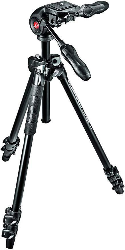 Manfrotto 삼각대 290 시리즈 LIGHT 알루미늄 3 단 3 웨이 운대 키트 MK290LTA3-3W