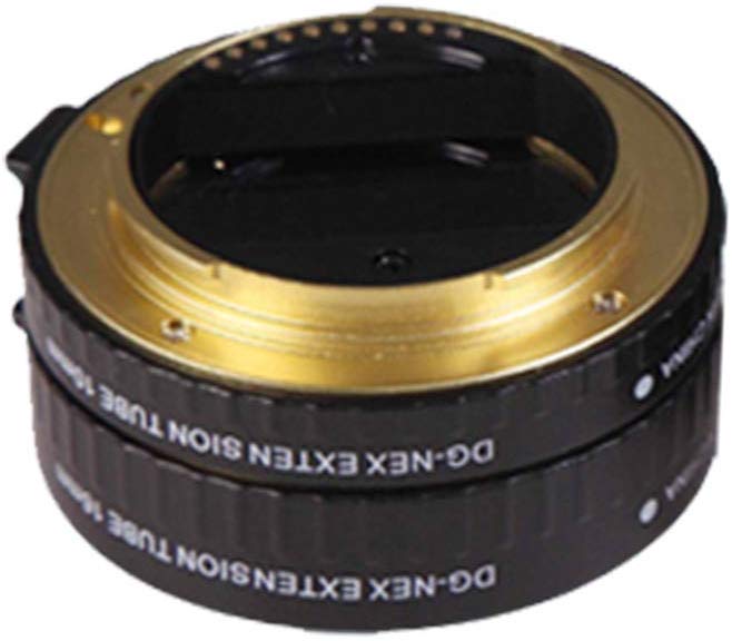 INSEESI DG-NEX sony 용 접사링 금색 익스텐션 튜브 E 마운트 오토 포커스 AF 마이크로 렌즈 10mm 16mm Sony a7 a7R A5000 A