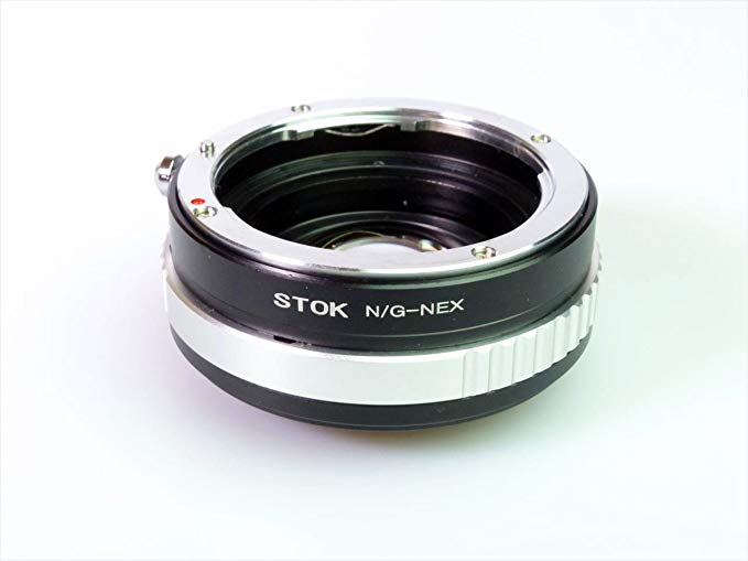 STOK 니콘 F 마운트 - E 마운트 (SONY NEX / α) 초점 리듀서 (광각 보정 렌즈 내장) 어댑터 N / G - NEX