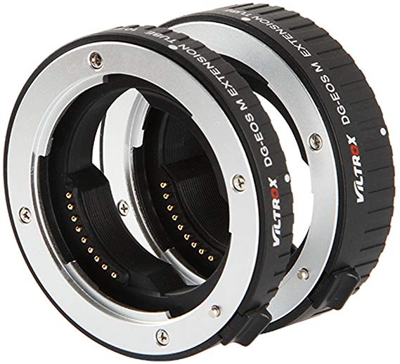 VILTROX DG-EOS M 전자 AF 접사링 매크로 확장 튜브 자동 초점 AF 마이크로 렌즈 10mm 16mm 확장 튜브 링 자동 클로즈업 링 DSLR 카메라