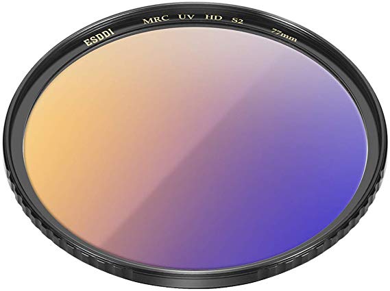 ESDDI UV 필터 77mm 슬림 UV 카메라 렌즈 보호 5.5T 구리 프레임 자외선 차단