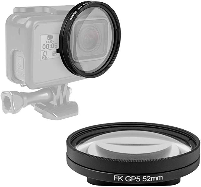 [Taisioner] GoPro HERO7 / 6 / 5 용 10X 매크로 확장 필터 52mm 직경 수십 배 확대 양용 매크로 필터 / 렌즈