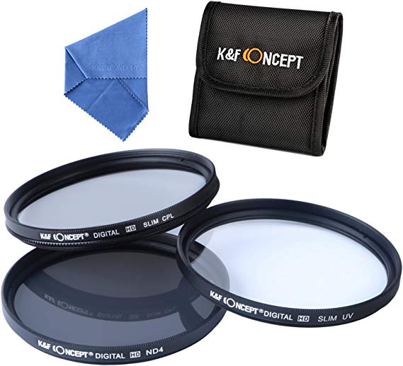 52mm 필터 키트 K & F Concept® 필터 세트 52mm 렌즈 필터 5 종 세트 Nikon 카메라 용 필터 보호 필터 52mm 초박형 (UV + CPL 