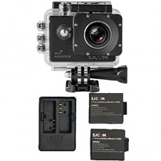 SJCAM 정품 SJ5000X ELITE 배터리 -3 개 포함 (배터리 케이스) 2 개 동시 충전기 세트 sj5000 시리즈 액션 카메라 SONY 제품 CMOS 
