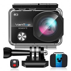 [재고 정리 세일] 액션 카메라 4K VANTOP MOMENT 3 웨어러블 카메라 2.26 인치 LCD 1600 만 화소 WIFI 탑재 170도 광각 렌즈 30M