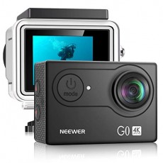 Neewer G0 HD 4K 액션 카메라 12MP 수중 카메라 30m까지 수중 촬영 170도 광각 스포츠 카메라 2 인치 스크린 USB 케이블, 방수 하우징 등 