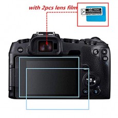 for Canon EOS RP / Canon EOS R 카메라 스크린 프로텍터 [2 팩] 맑은 스크린 강화 유리 보호 필름 캐논 EOS RP 디지털 카메라