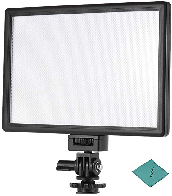 Viltrox L116T 프로 초박형 LED 비디오 라이트 사진 필 라이트 밝기와 색온도 조절 최대 밝기 987LM 3300K-5600K CRI95 + 캐논 니콘
