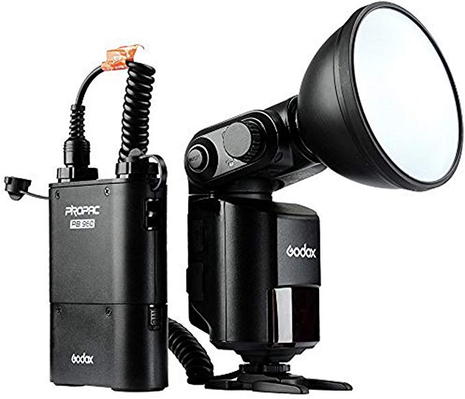 [정품 技適 마크 포함] Godox AD360II-C 고출력 스피드 라이트 플래시 + PB960 4500mAh 리튬 이온 배터리 키트 캐논 EOS 카메라 (블랙)
