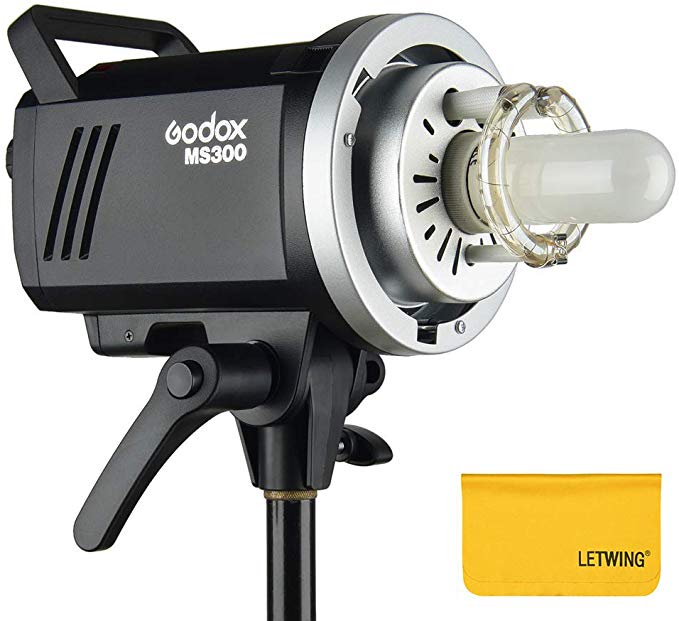 GODOX MS300 300WS 2.4G 무선 원격 제어 및 경량 컴팩트하고 튼튼한 스튜디오 플래시, 0.1~1.8S 재활용 시간, 5600 ± 200k 색온도