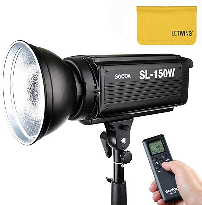 Godox LED 비디오 라이트 SL-150W 정상 광의 빛 LED 고휘도 필 라이트 밝기를 조정하는 무선 리모콘, 비디오 촬영 / 웨딩 촬영 / 인터뷰 조명 /