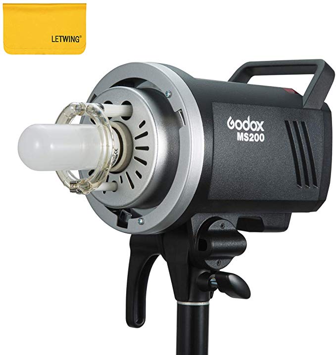 GODOX MS200 200WS 2.4G 무선 원격 제어 및 경량 컴팩트하고 튼튼한 스튜디오 플래시, 0.1~1.8S 재활용 시간, 5600 ± 200k 색온도