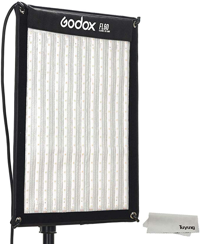 Godox FL60 60W 유연한 LED 비디오 라이트 롤 크로스 램프 + 리모콘 + APP있는